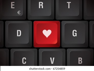 black heart keyboard