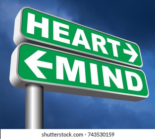 Heart Over Mind Follow Your Instinct And Gut Feeling Or Intuition Insight 3D, Illustration