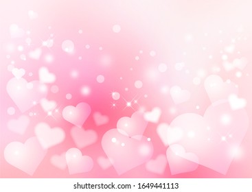 Heart Pink Light Shiny Background Stock Illustration 1649441113