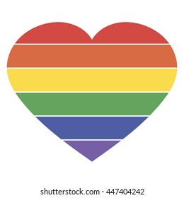 Rainbow Pride Lgbt Heart Icon Design Stock Vector (Royalty Free) 1048737734