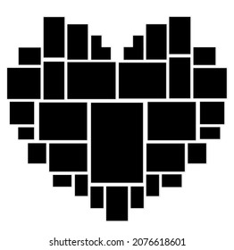 Heart Shape Photo Collage Design Stock Illustration 2076618601 ...