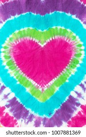 Heart Shape Tie Dye Pattern Background Stock Illustration 1007881369