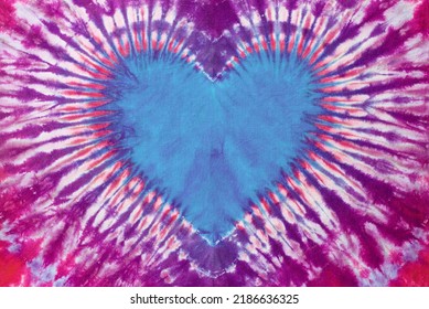 Heart Shape Tie Dye Pattern Hand Stock Illustration 2186636325