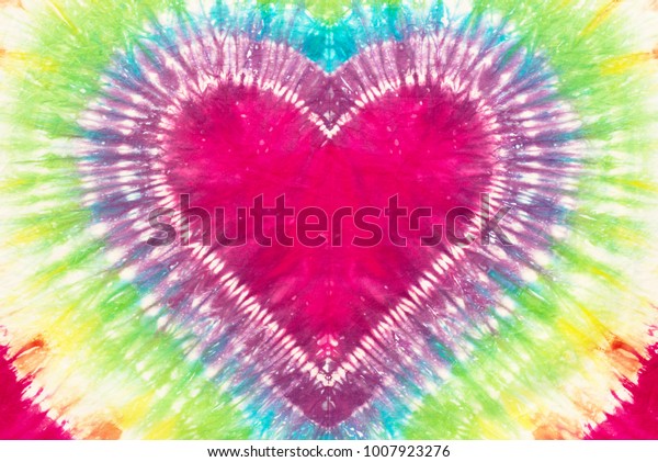 Heart Shape Tie Dye Pattern Abstract Stock Illustration 1007923276 ...