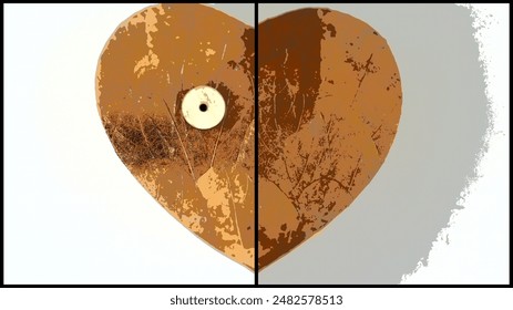 A heart shaped box made from recycled dry leaves, serving as a jewelry or assessories container. - Powered by Shutterstock - Get 15% off with code: PIKWIZARD15