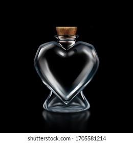 Heart Shaped Glass Old Bottle Stock Illustration 1705581214 | Shutterstock