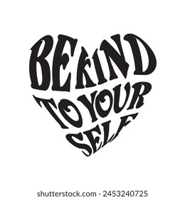 heart shaped motivational quote for self love mental health awareness - Powered by Shutterstock