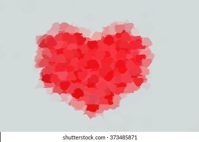 Heart Symbol For Valentine's Day, Bob Ross Style