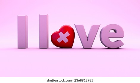 A heart with the symbols of the country. I love Switzerland. Patriotism. 3D rendering. Illustration. - Powered by Shutterstock