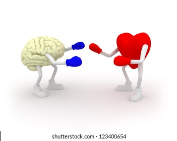 Heart vs Mind. Fighting.