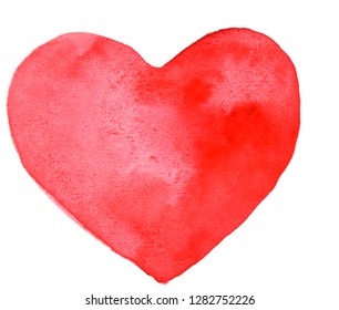 Heart Watercolor Clip Art Beautiful Template Stock Illustration ...