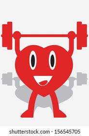 Heart Lifting Weights Park Stock Vector (Royalty Free) 123015505 ...