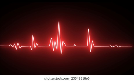 Heartbeat line. Pulse trace. EKG and Cardio symbol. Healthy and Medical concept.