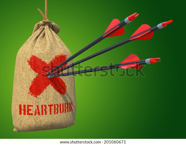 Heartburn Three Arrows Hit Red Target Stock Illustration 201060671 ...