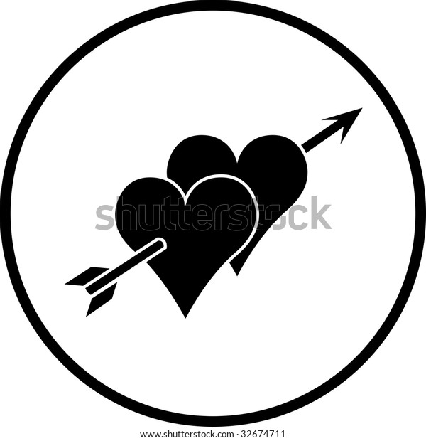 hearts with arrow\
symbol