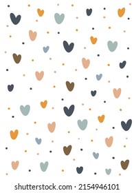 Hearts In Flesh Tones, Can Be Used As Wallpaper Texture Background