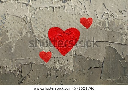 Similar – UT Only floating is more beautiful I Painted heart on the house wall