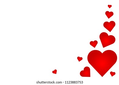 Hearts White Background Stock Illustration 1123883753 | Shutterstock