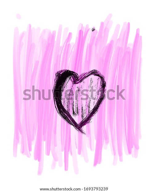 Heart-shaped black\
lines background pink\
lines