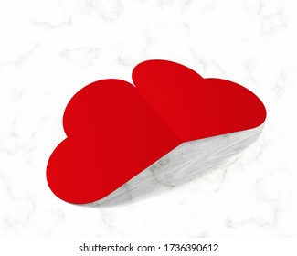 Heart-shaped card for Valentine's Day.