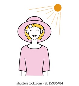 太陽 紫外線 女性 のイラスト素材 画像 ベクター画像 Shutterstock