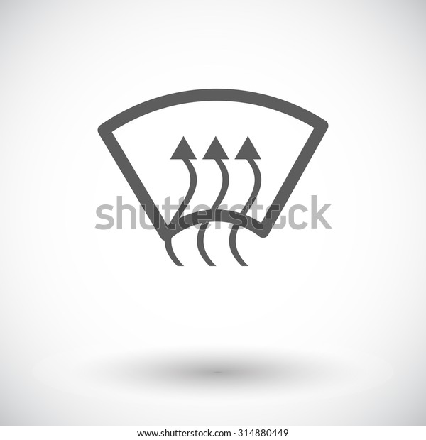 Heating glass. Single flat icon on white\
background. \
illustration.