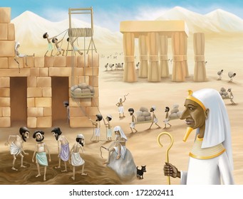 Hebrew Slavery In Egypt. According To The Hebrew Bible Non-Hebrew Slaves Were Drawn Primarily From The Neighboring Cananite Nations And Religious Justification Was Provided For The Enslavement Of Them