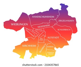 Heidelberg City Map Germany De Labelled Stock Illustration 2104357865