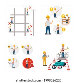 Height Safety and Construction vector set - Powered by Shutterstock