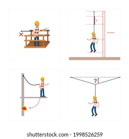 Height Safety and Construction vector set - Powered by Shutterstock