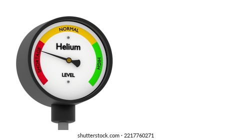 Helium Gas Supply Shortage Concept 3d Illustration