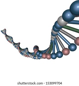 Helix Of DNA On A White Background