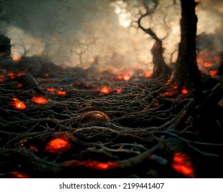 Hellish Landscape, Hell Landscape, Portrayal Of Hell