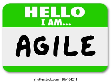 Hello I Am Agile Name Tag Sticker Ability Quick Change