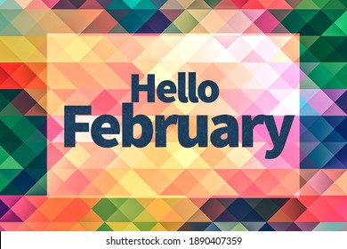 Hello February. Welcome to February. Illustration for February. Simple, Creative, and eps illustration. - Powered by Shutterstock