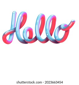 Hello Fonts Gradient Liquid 3d