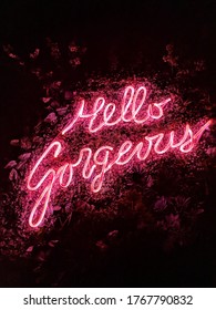 Hello Gorgeous Pink Neon Sign 