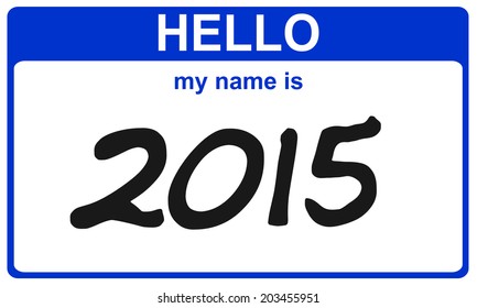 Hello My Name Is 2015 Blue Sticker