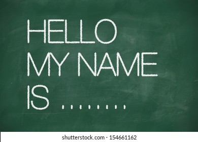 Hello My Name Is - Self Introduction On Blackboard