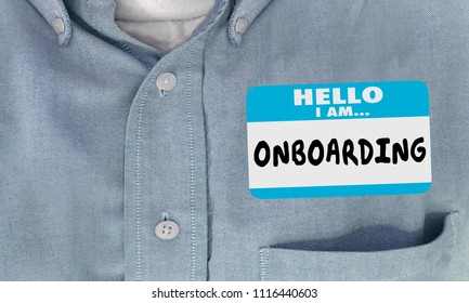 Hello I Am Onboarding New Employee Nametag 3d Render Illustration