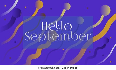 Hello September vector banner design with Colorful abstract background and typography. Septermber month celebration cover illustration. - Powered by Shutterstock