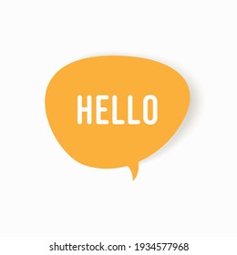 Hello Speech Bubble Simple Illustration