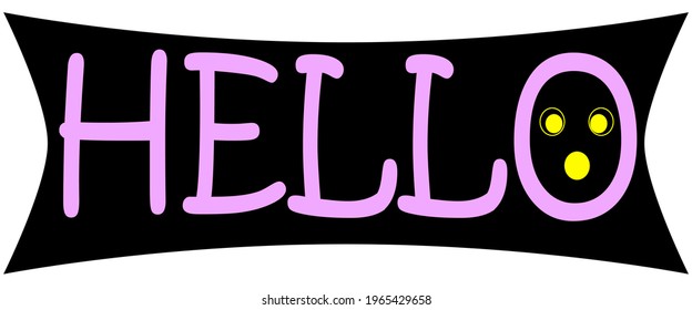 Hello Speech Message. Banner, speech bubble, poster and sticker concept with text Hello.