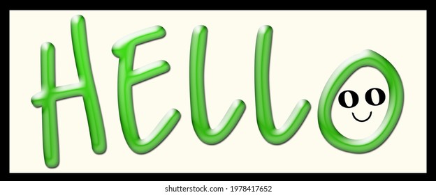 Hello Speech Message. Banner, speech bubble, poster and sticker concept with text Hello.
