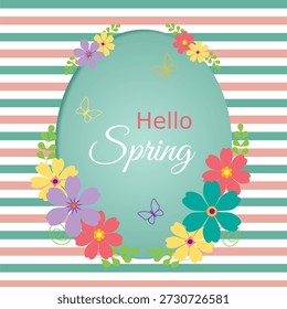 Hello Spring, flower, form, frame