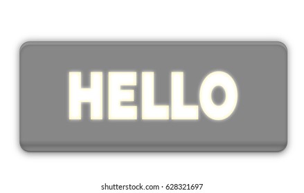 Hello Text for Title or Headline. In 3D Fancy Fun and Futuristic style