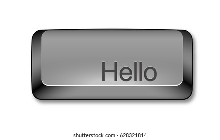 Hello Text for Title or Headline. In 3D Fancy Fun and Futuristic style