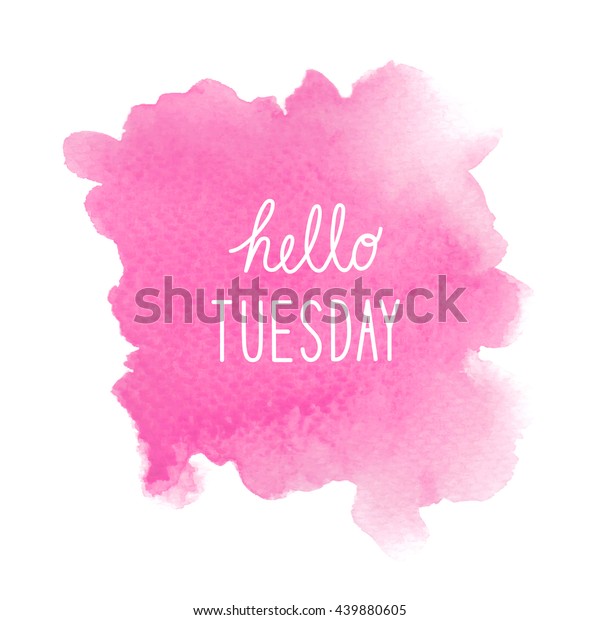 ピンクの水の色の背景にこんにちは 火曜日のテキスト のイラスト素材
