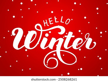 hello winter scene Christmas Greeting Illustration. - Powered by Shutterstock