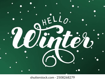 hello winter scene Christmas Greeting Illustration. - Powered by Shutterstock